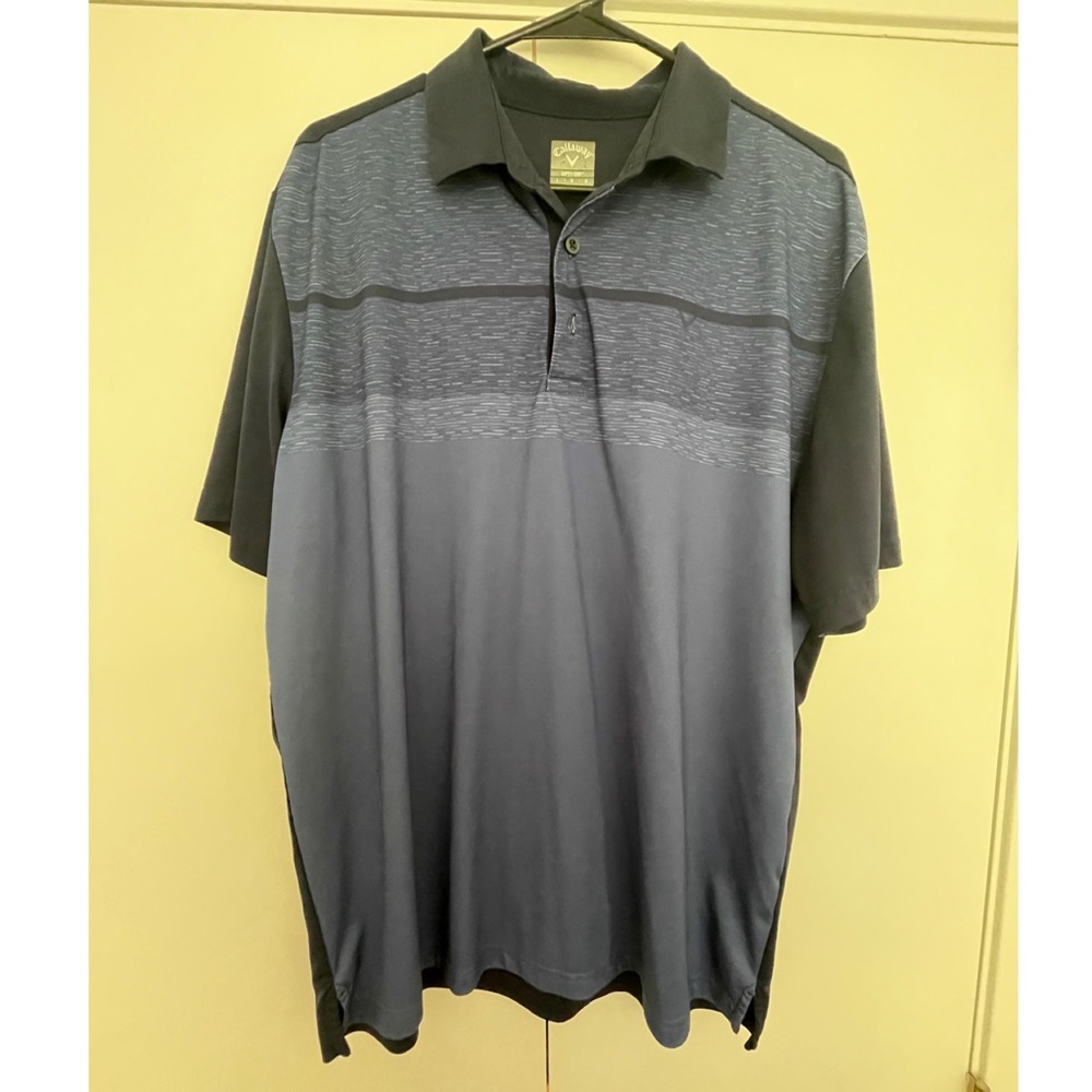 Callaway Men’s Blue and Black Performance Polo